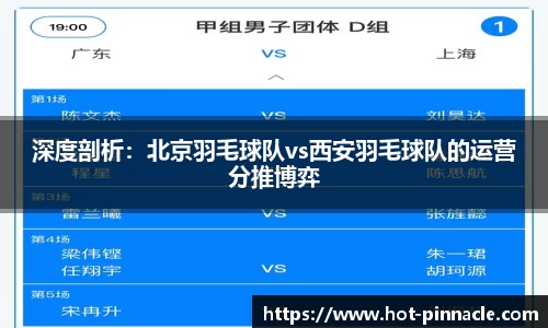 深度剖析：北京羽毛球队vs西安羽毛球队的运营分推博弈